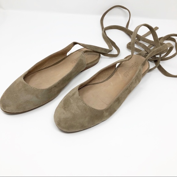 Madewell Shoes - Madewell April Ankle nude suede ankle lace up  6